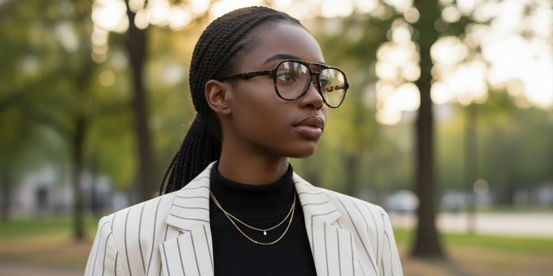 Full Rim Double Bridge Aviator Classic Eyeglasses
