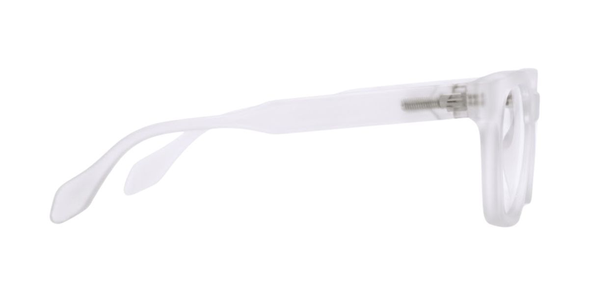White Full Rim Square Magneto Eyeglasses