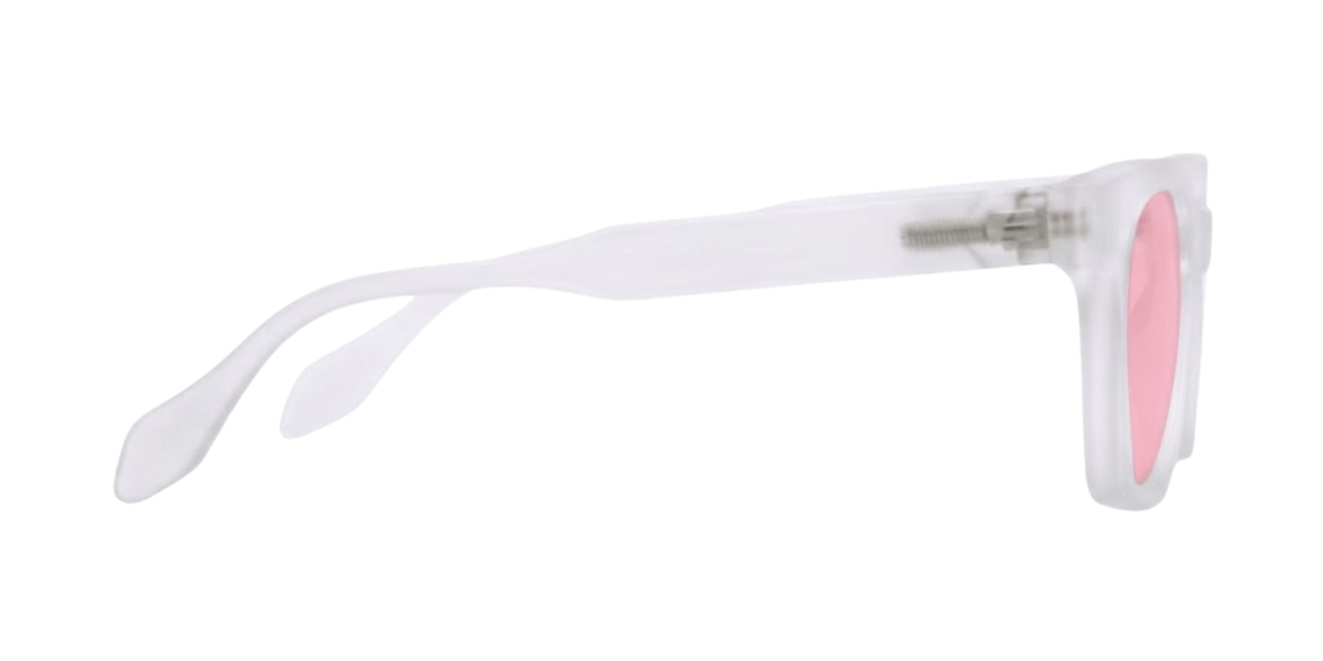White Full Rim Square Magneto Eyeglasses