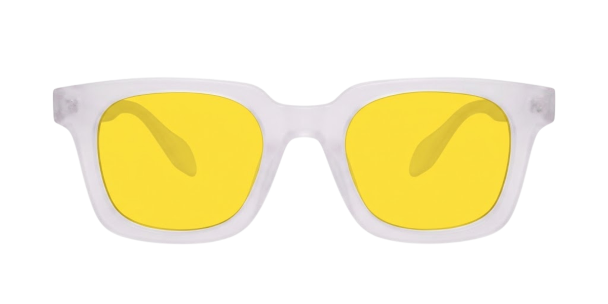 White Full Rim Square Magneto Eyeglasses