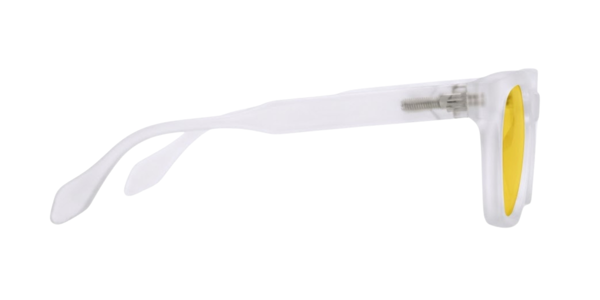 White Full Rim Square Magneto Eyeglasses