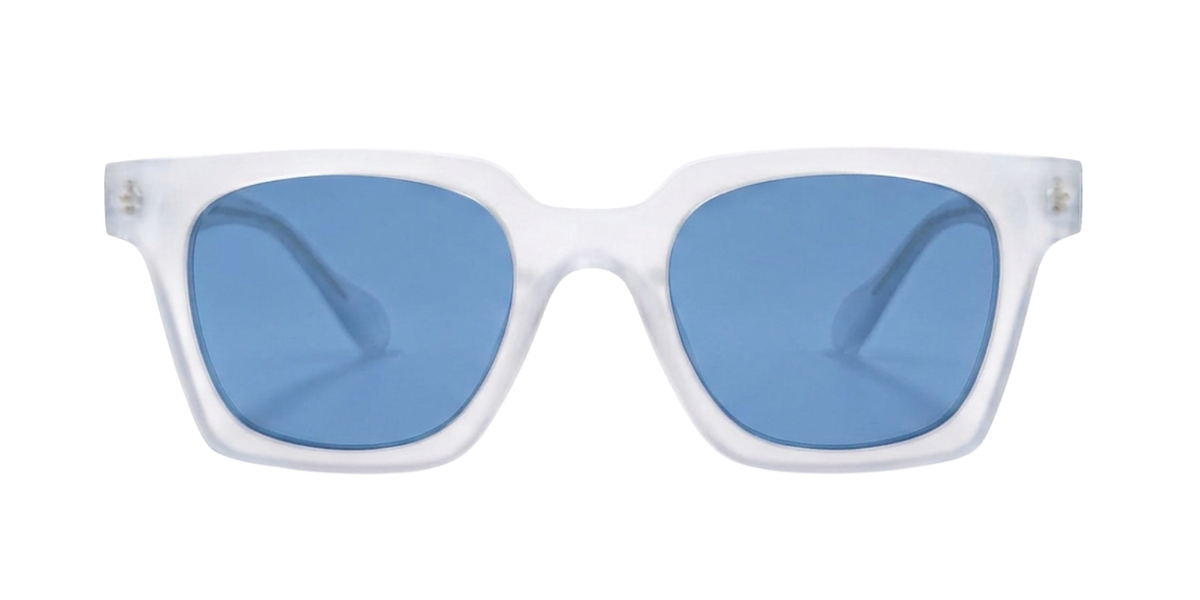 White Full Rim Square Magneto Eyeglasses
