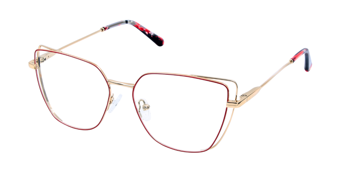 Fashionista Aura YJ-0318 -Red /Gold Frame